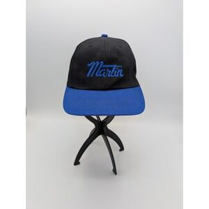 Martin Hat Cap Strap Back Legend Blue Script Logo Spell‎ Out Adjustable USA